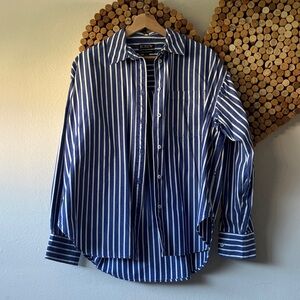 Jcrew Oversize Etienne Cotton striped button down shirt size Small